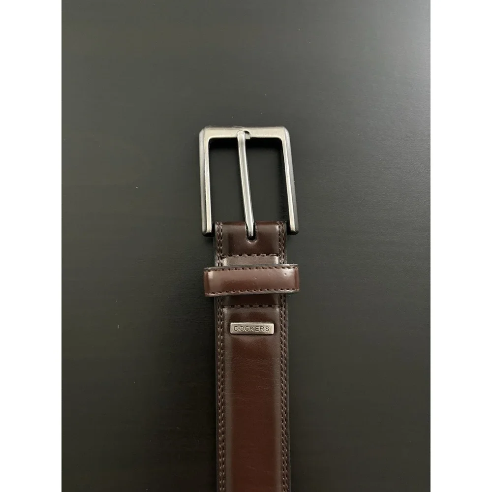 Dockers Leather‎ Dress Belt Walnut Brown Size 36 Men's